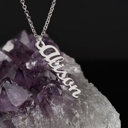 Custom Name Necklace - Vertical Style