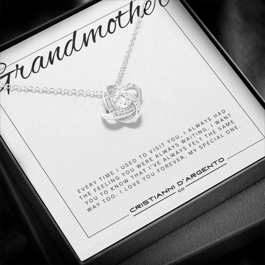 Gift For Grandmother - Love Knot Necklace