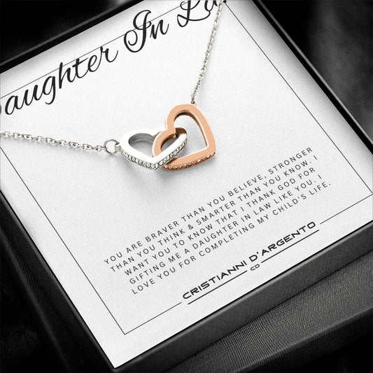 Gift For Daughter In Law - Interlocking Hearts Necklace