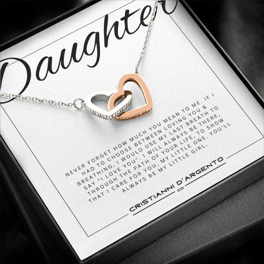 Gift For Daughter - Interlocking Hearts Necklace