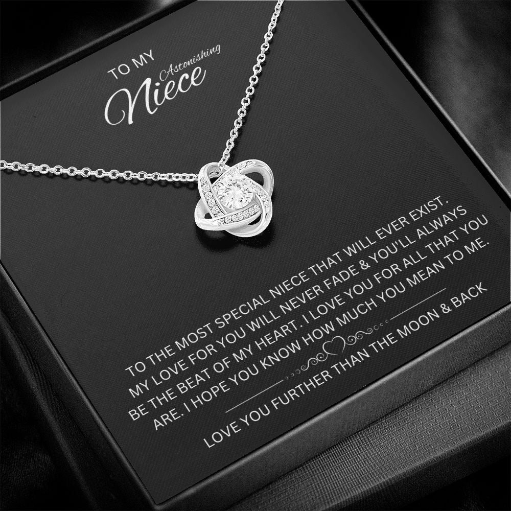 To My Niece - Love Knot Necklace