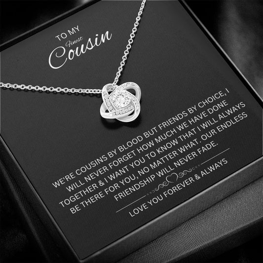 To My Cousin - Love Knot Necklace