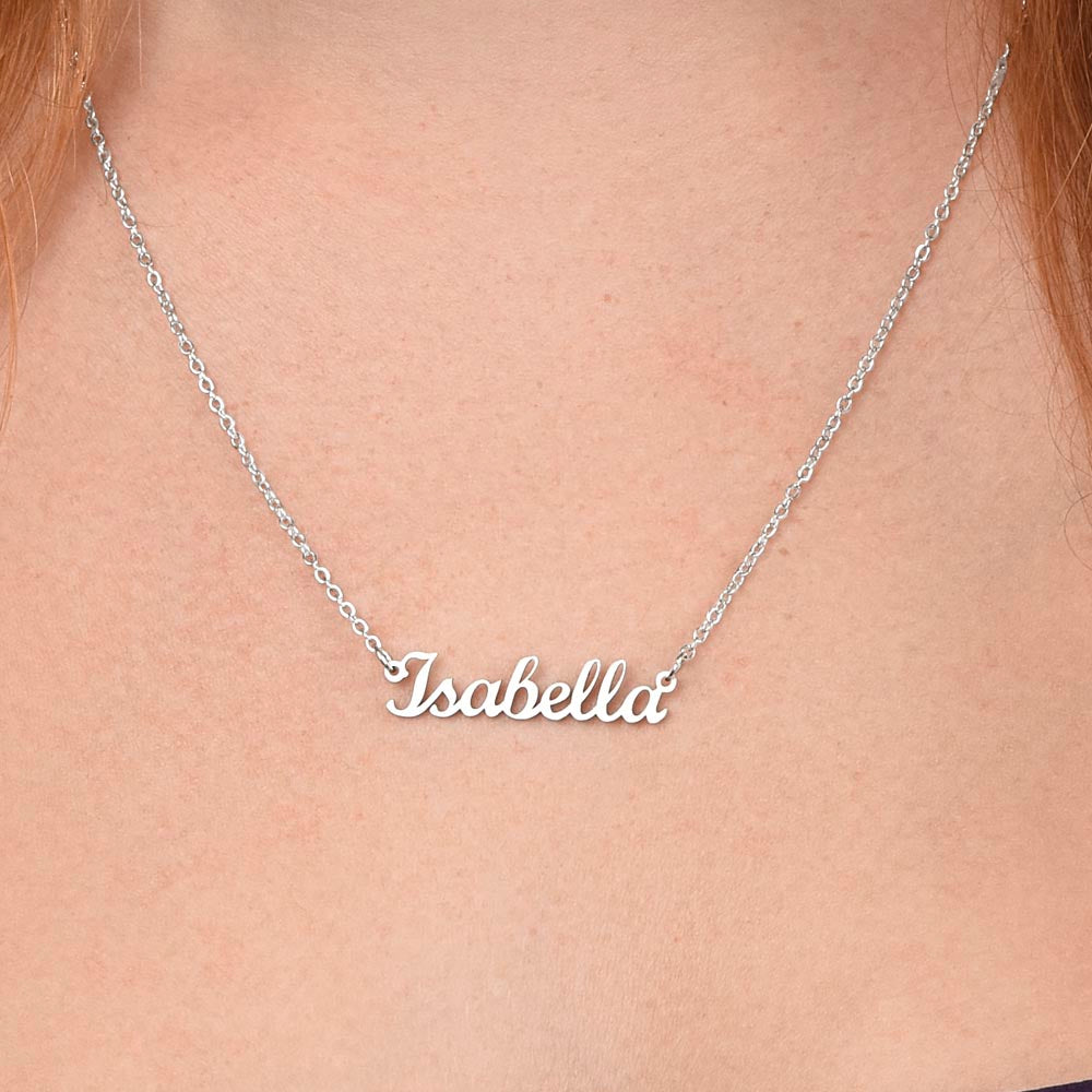 To My Granddaughter - Custom Name Necklace - Valentine's Day